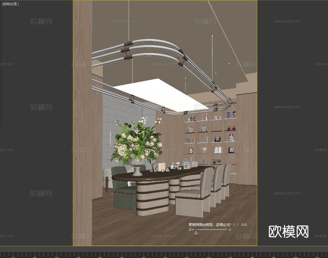 唐忠汉｜中海 · 映澜台 儿童阅读区3d模型下载（渲染图4）