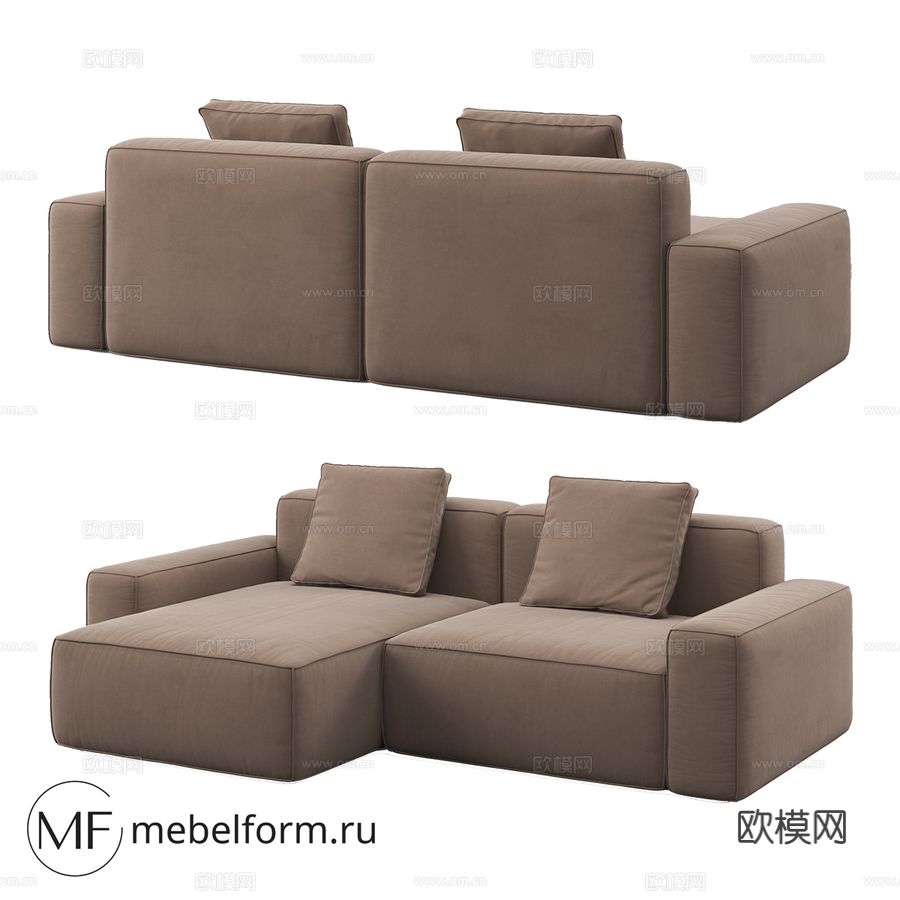 OM沙发多伦多双人沙发3d模型下载