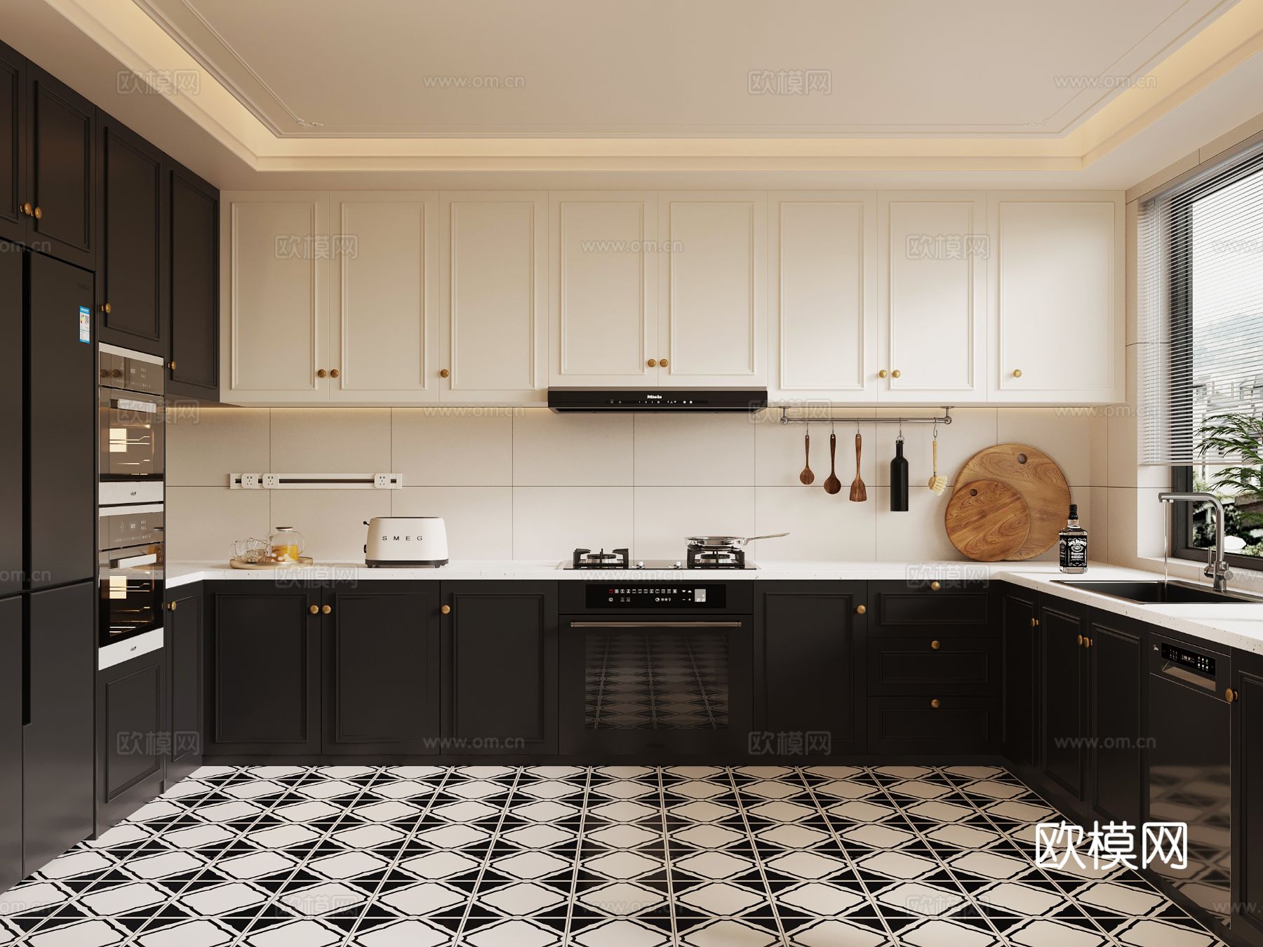 法式厨房su模型