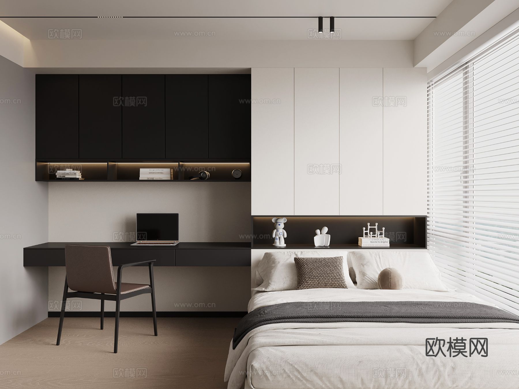 现代榻榻米卧室3d模型