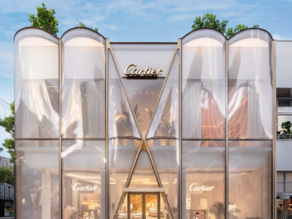 DS+R用曲面玻璃包裹建筑--卡地亚迈阿密旗舰店