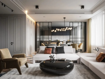 Edifico Studio｜莫兰迪色彩点缀的时尚简约公寓！