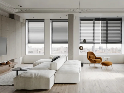 原木 + 白色，简约理性的公寓空间设计！