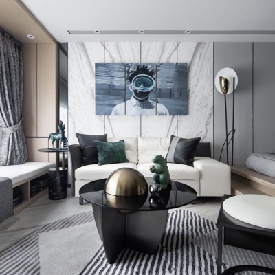 品辰设计 现代公寓客厅