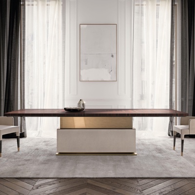 意大利Capital品牌 现代长条餐桌椅