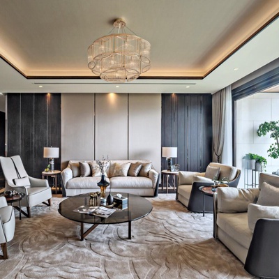 蔓朵国际软装 现代轻奢客厅