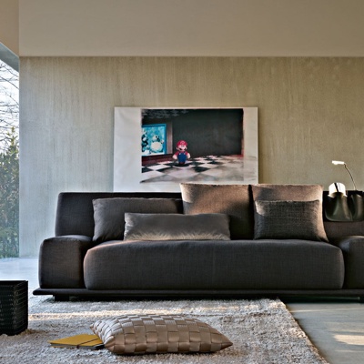 意大利Molteni品牌 现代布艺双人床