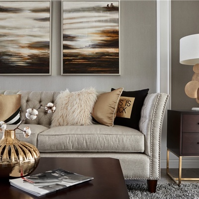 杭州JULIE软装设计 摩登美式沙发组合