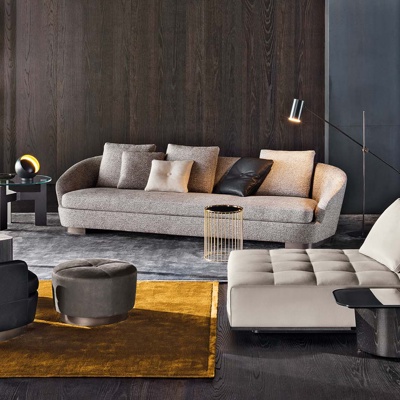 意大利MINOTTI品牌  现代沙发茶几组合