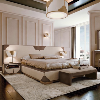 意大利LUDOVICA MASCHERONI品牌 现代主人房双人床