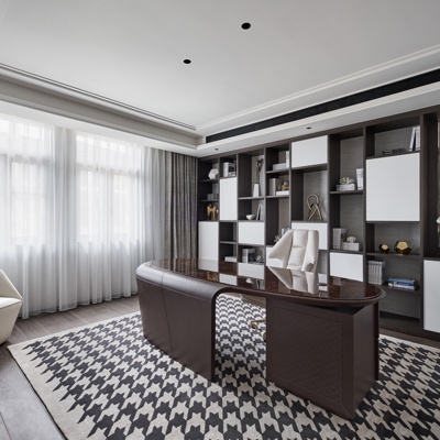 葉设计 现代轻奢书房