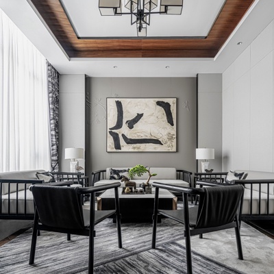 元禾大千设计 新中式售楼处VIP室