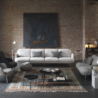 丹麦FRITZ HANSEN品牌 现代布艺沙发组合