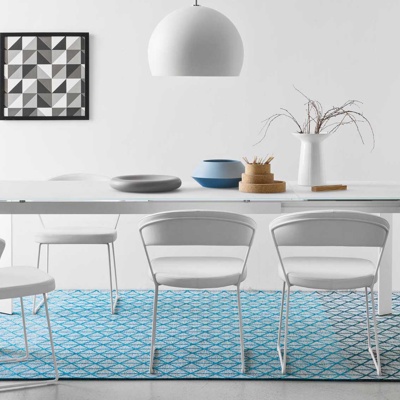 意大利Calligaris品牌 北欧白色餐桌椅