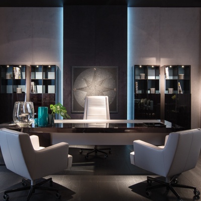 意大利Malerba品牌 现代书房办公桌椅组合