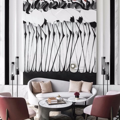 上上国际 现代售楼处沙发组合