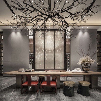 DAS大森设计 新中式售楼处休息区