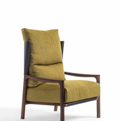 意大利PORADA品牌 现代原木布艺靠背沙发