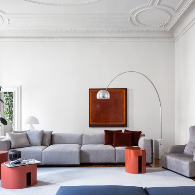 意大利Meridiani 现代沙发组合落地灯