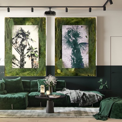 Maria Kukoba设计 现代绿色转角沙发组合