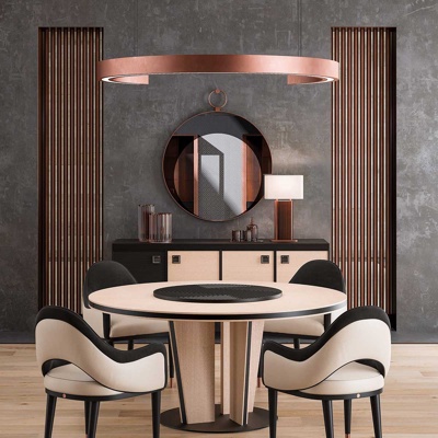 意大利CIPRIANI HOMOOD品牌 后现代圆形餐桌椅