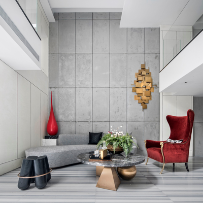 SNP设计 后现代弧形沙发组合