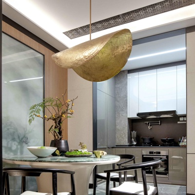 杜文彪设计 新中式圆形大理石餐桌椅