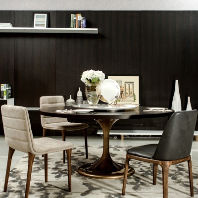 意大利FORTOLI品牌 现代圆形餐桌椅