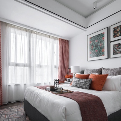 上上国际新作 现代摩登时尚卧室