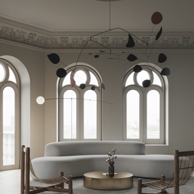 Eveniy Bulatnikov设计 现代布艺异形沙发组合