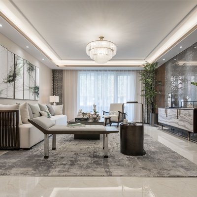 INHOUSE设计 新中式客厅