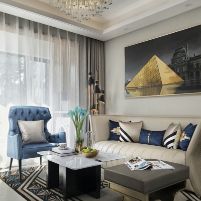 香榭蒂设计 现代（摩洛哥风）沙发组合茶几