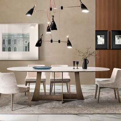 意大利I 4 MARIANI品牌 现代大理石餐桌椅