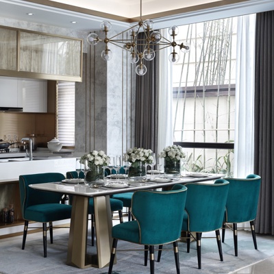 昊泽空间设计 现代轻奢餐厅