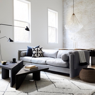 sheep + stone设计 现代皮革沙发组合