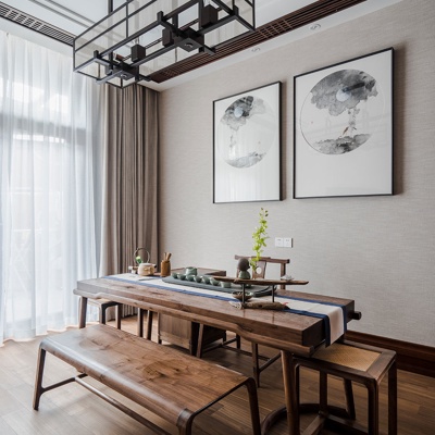 泓点原创设计 新中式茶室3d模型