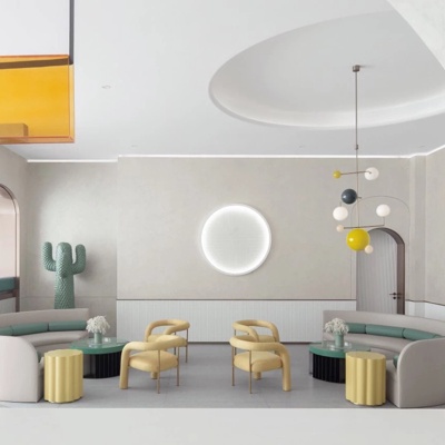 MOD墨设设计 现代售楼处休息区