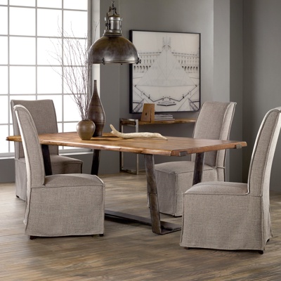 美国Hooker品牌 工业风混搭实木餐桌椅