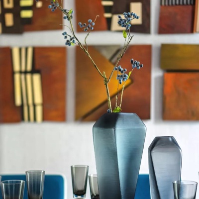 布鲁盟设计 现代餐具玻璃花瓶