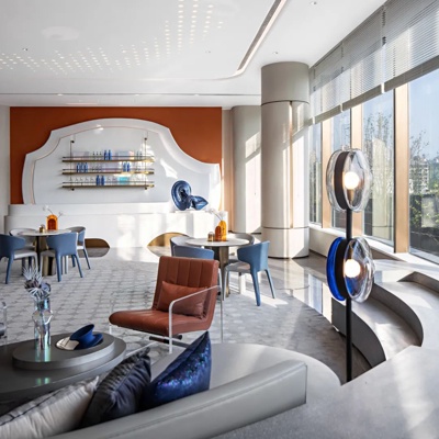 纳沃设计  现代售楼处洽谈区