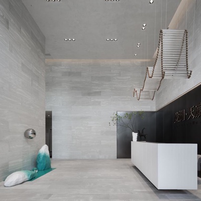 璞辉设计 新中式售楼处前台