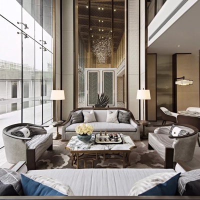 矩阵纵横 新中式销售中心休闲区