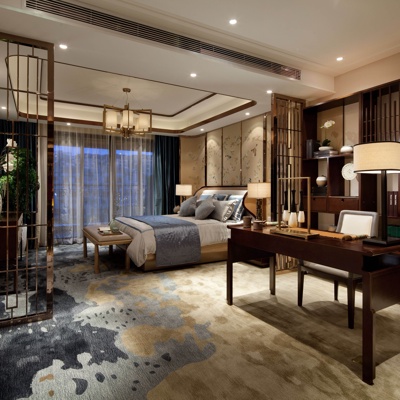 大集设计 中式卧室样板间