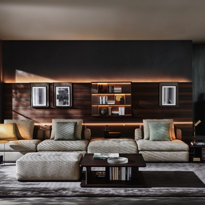 意大利Molteni&C品牌 现代客厅沙发组合