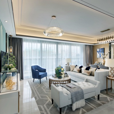 久度设计 后现代客厅