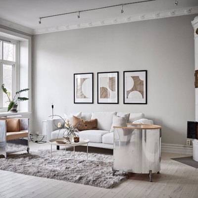 Grey Deco设计 北欧布艺沙发组合