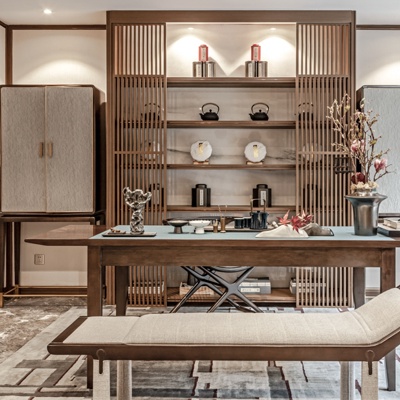 CCP杭州空间 新中式实木书桌椅