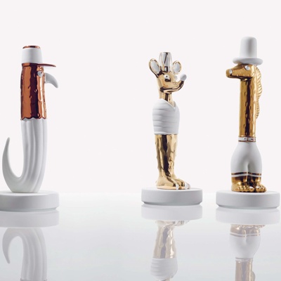 意大利BOSA品牌 现代金属陶瓷立式动物摆件