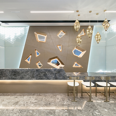 VBD设计 现代大理石接待台