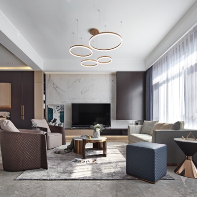 壹伍捌空间设计 现代客厅